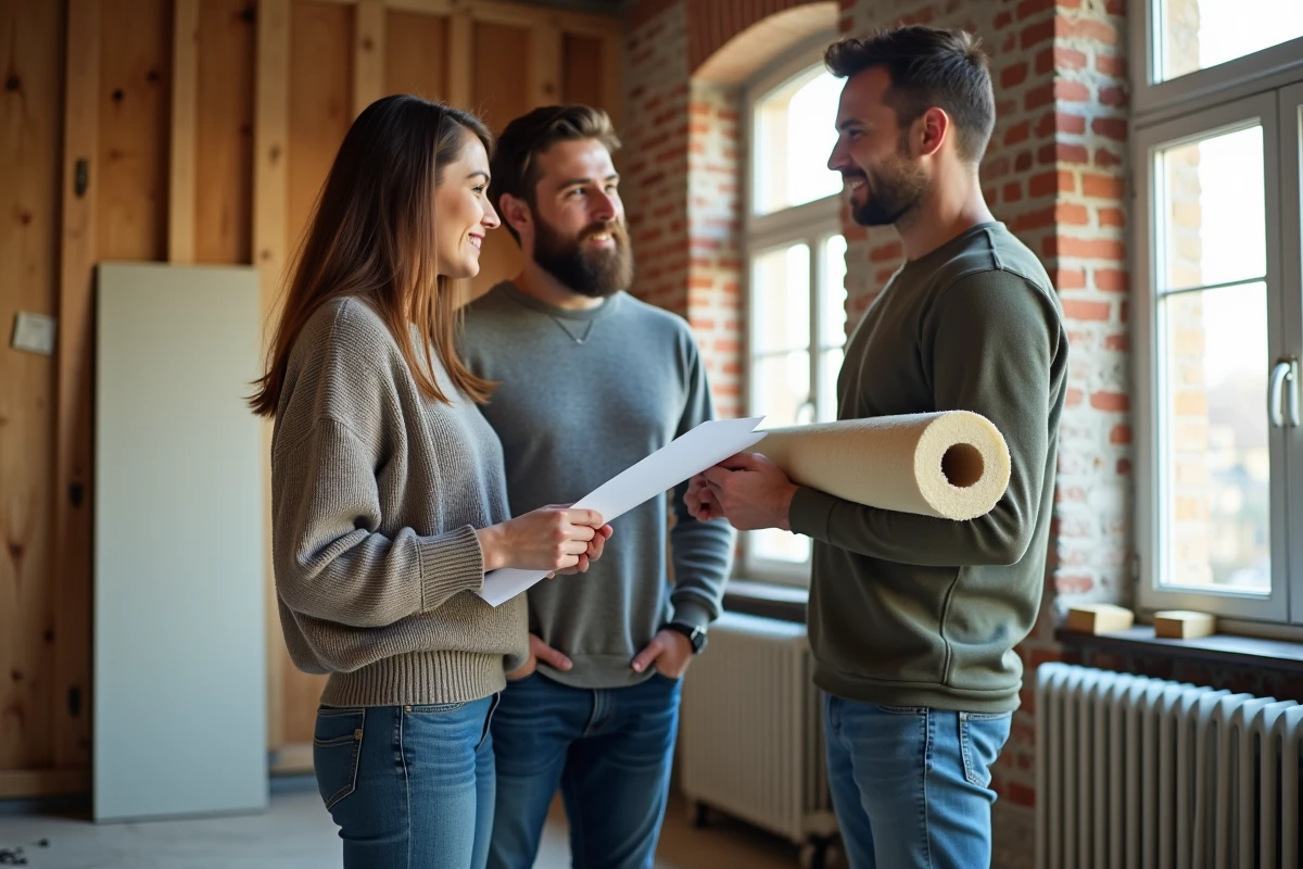 Femme discutant avec un entrepreneur sur l